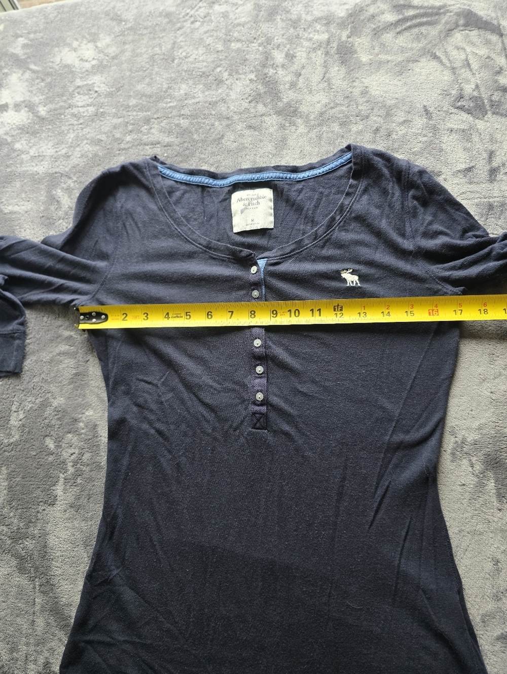 Vintage Abercrombie And Fitch 3/4 Sleeve Henley Size Medium - Picture 8 of 10